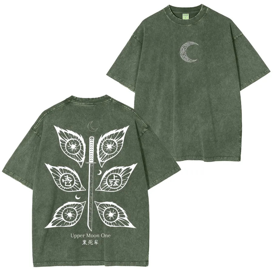 Kokushibo,Demon Slayer Anime Unisex Washed T-Shirt