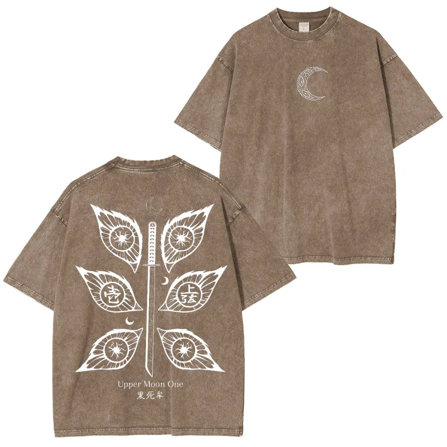Kokushibo,Demon Slayer Anime Unisex Washed T-Shirt