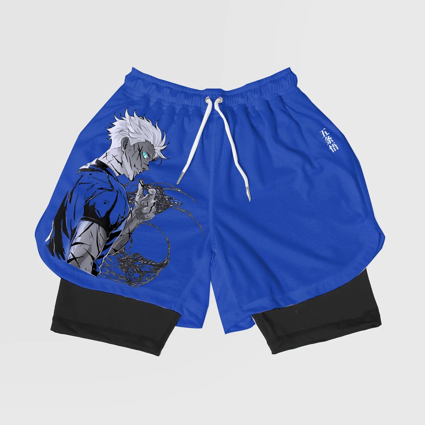 Gojo-Breathable Mesh Fabric Inspired Gym Shorts