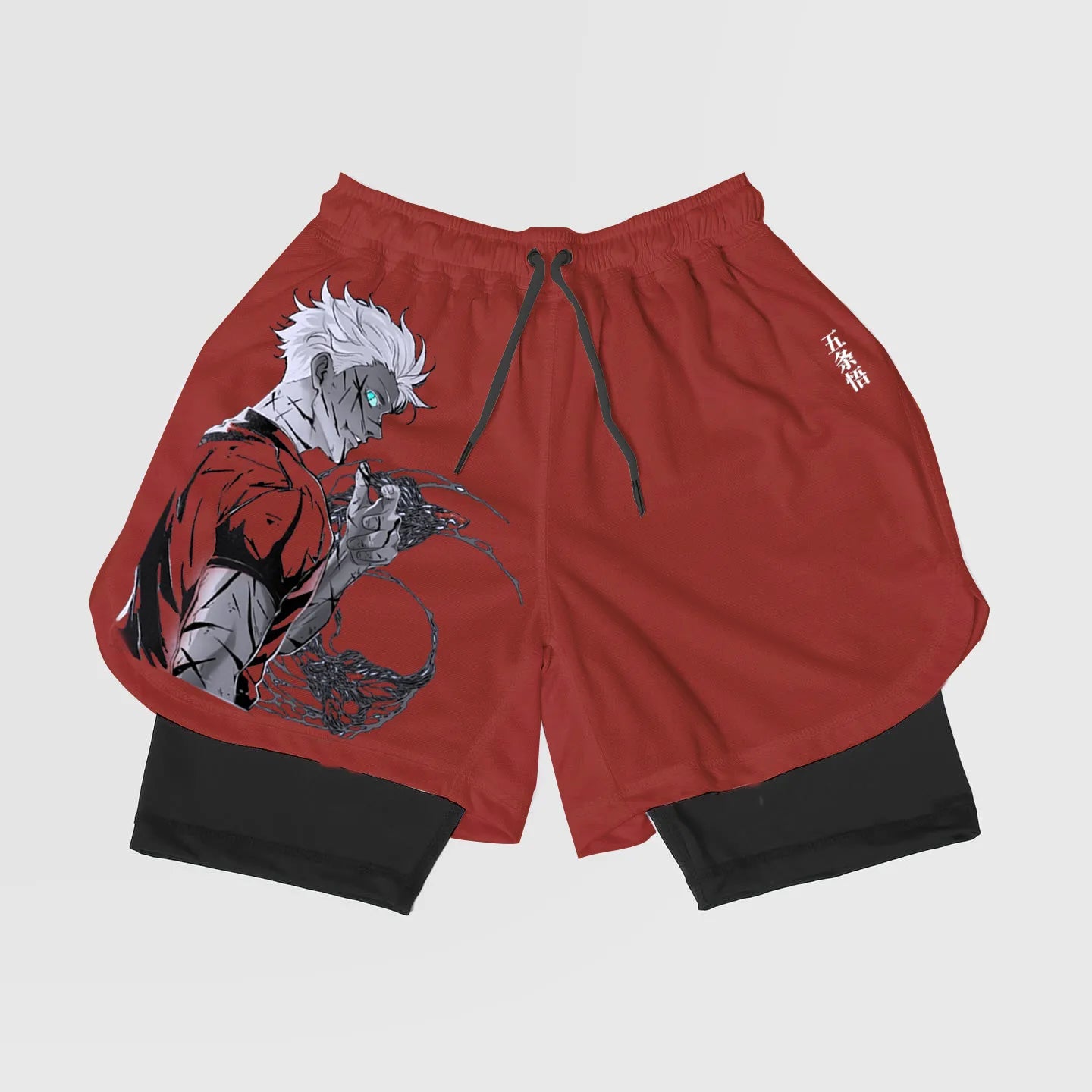 Gojo-Breathable Mesh Fabric Inspired Gym Shorts