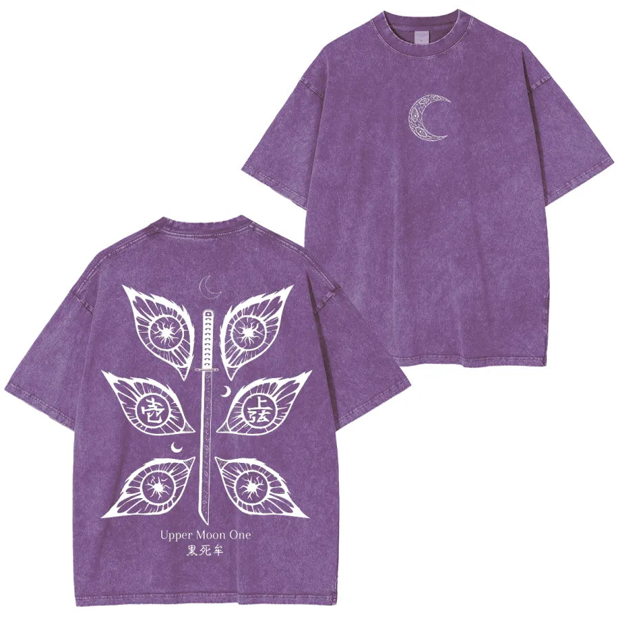 Kokushibo,Demon Slayer Anime Unisex Washed T-Shirt