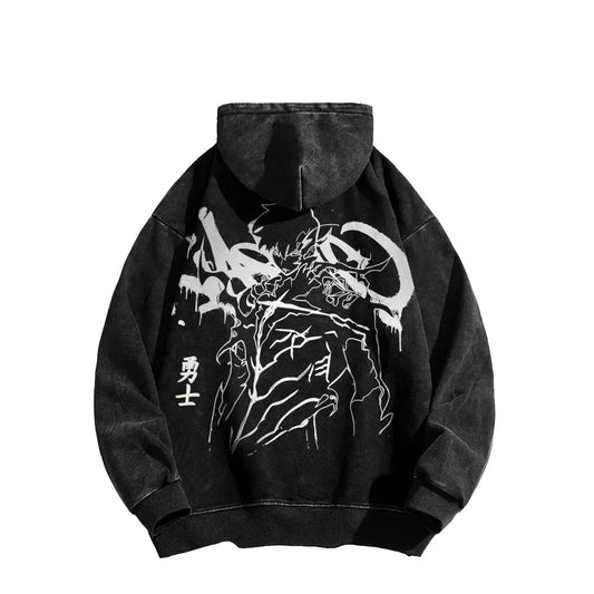 Solo Leveling Casual Washed Hoodie