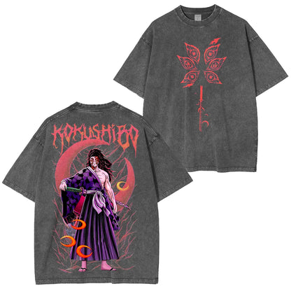 Kokushibo Demon Slayer Anime Unisex Washed T-Shirt