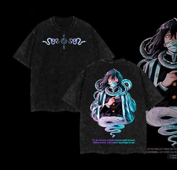 Hashira Demon Slayer – Rengoku, Giyu, Tengen, Obanai, Gyomei, Mitsuri  Washed Oversized T-Shirt